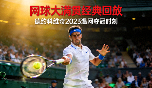 网球大满贯回放封面，德约科维奇比赛瞬间